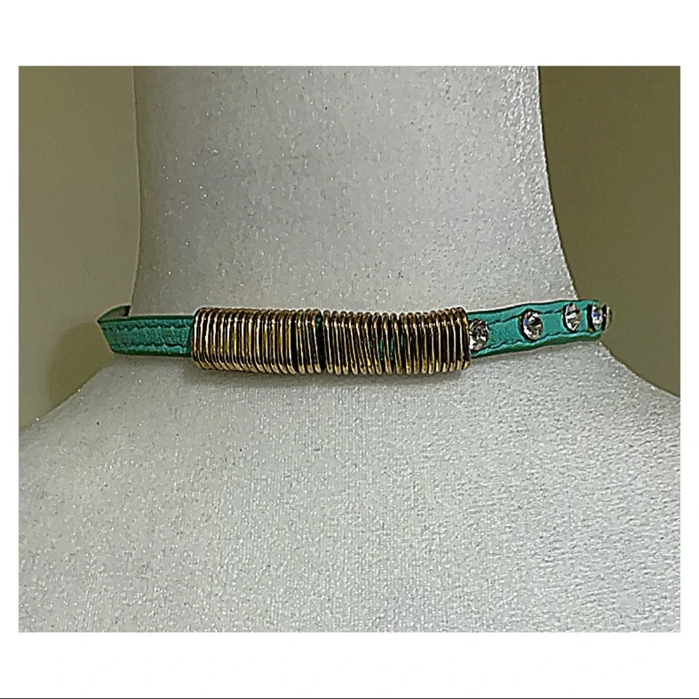 Bracelet Endless Turquoise Wrap Faux Leather Bracelet - Choker New Handmade